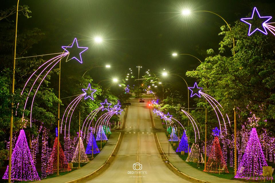 Foto: ecologicamente correta, a decoração natalina em Parauapebas