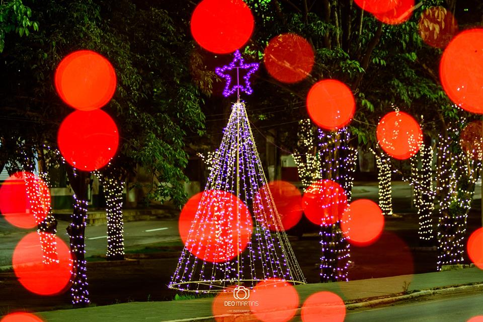 Foto: ecologicamente correta, a decoração natalina em Parauapebas